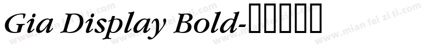 Gia Display Bold字体转换